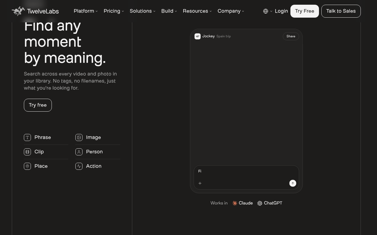 TwelveLabs Jockey screenshot from twelvelabs.io